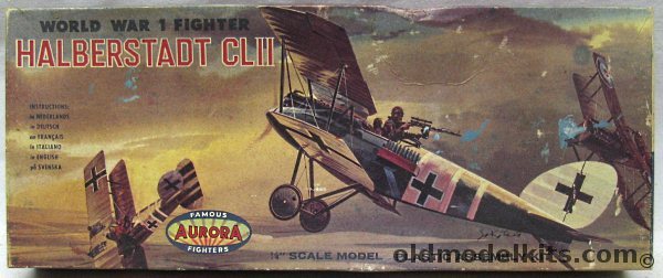 Aurora 1/48 Halberstadt CLII (CL-II / CL.II) - Netherlands Issue, 136 plastic model kit